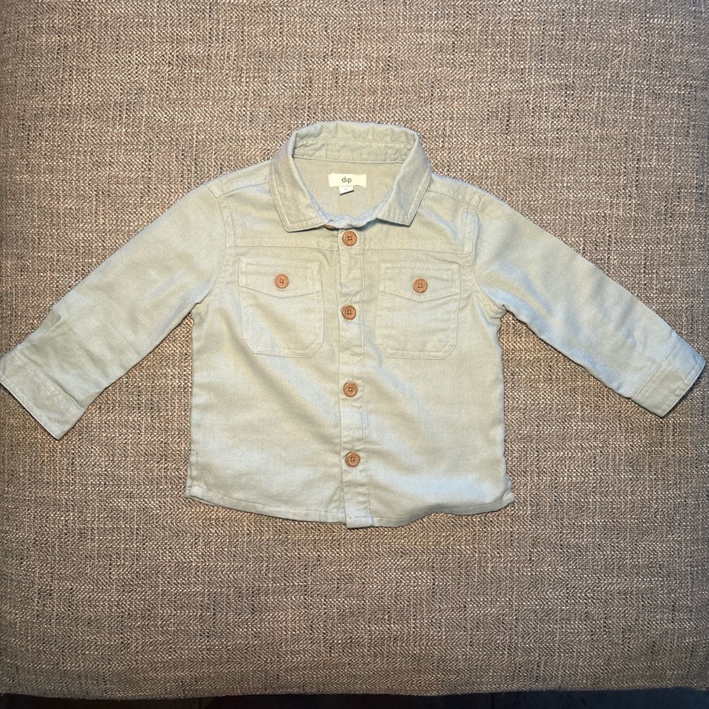 Curated Neutral Baby Capsule | Cozy Knit Sweaters + Chambray Jacket Set 2T - Picture 2 of 10